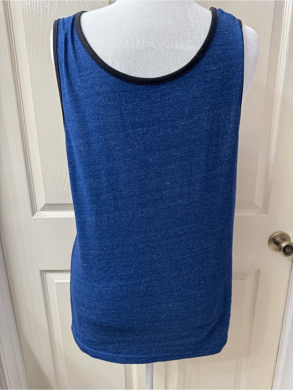 Urban Pipeline Ultimate Super Soft Blue Tank Top with Black Trim SZ M